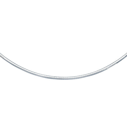14k White Gold Chain in a Classic Omega (3 mm) Bids.com