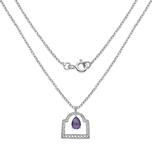 10.70 Carat Genuine Amethyst .925 Sterling Silver Pendant Bids.com