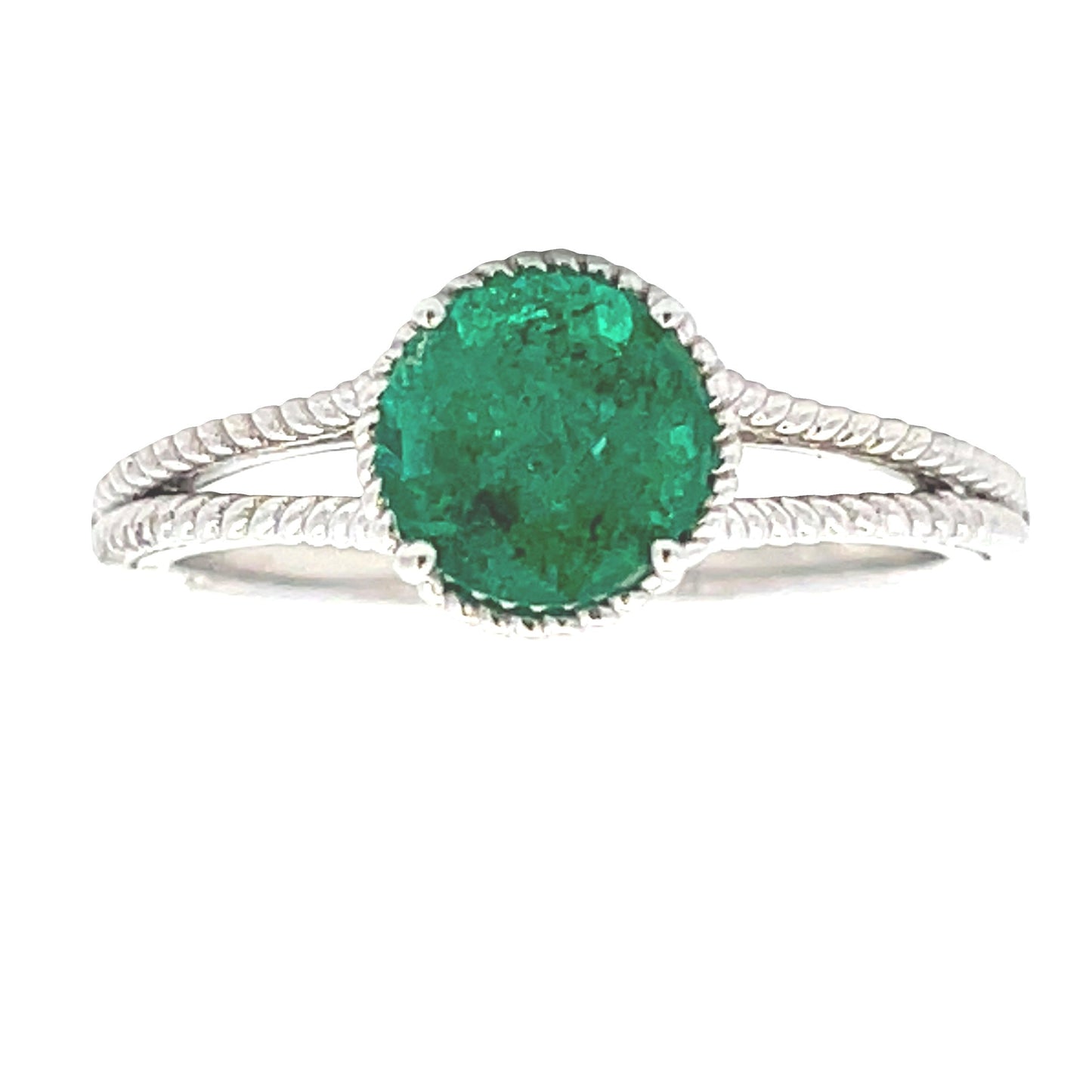 Genuine 1.28ct Emerald  14KT White Gold Bids.com