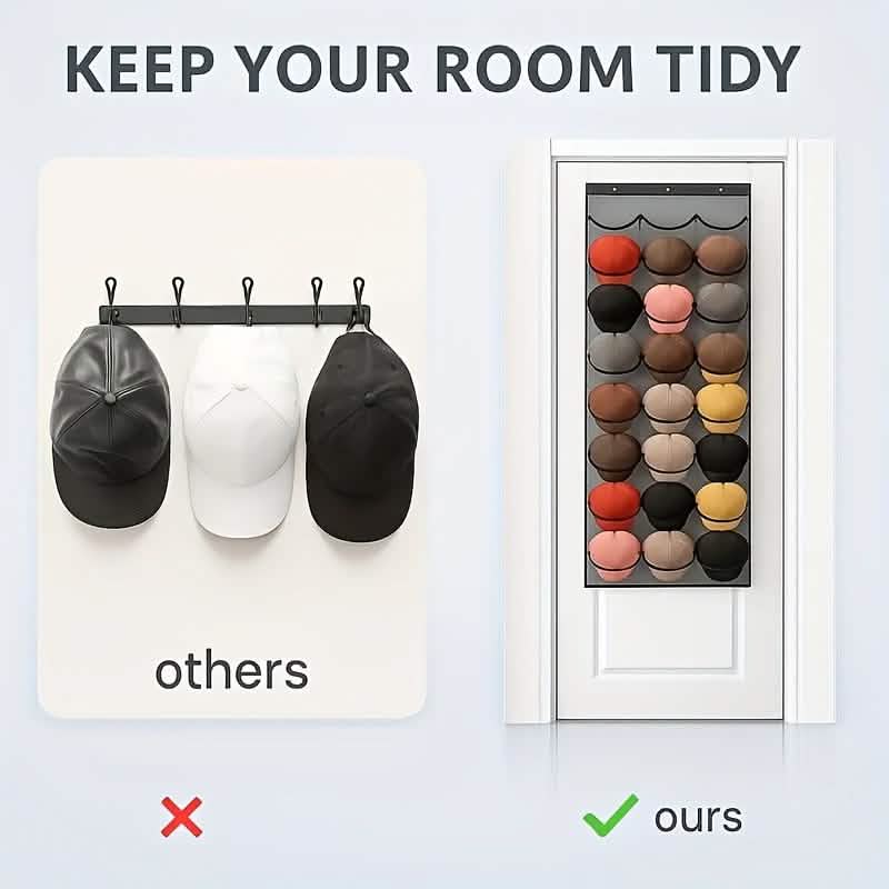 24-Grid Hanging Door Organizer – Space-Saving Nylon Storage with Clear Pockets DailySale