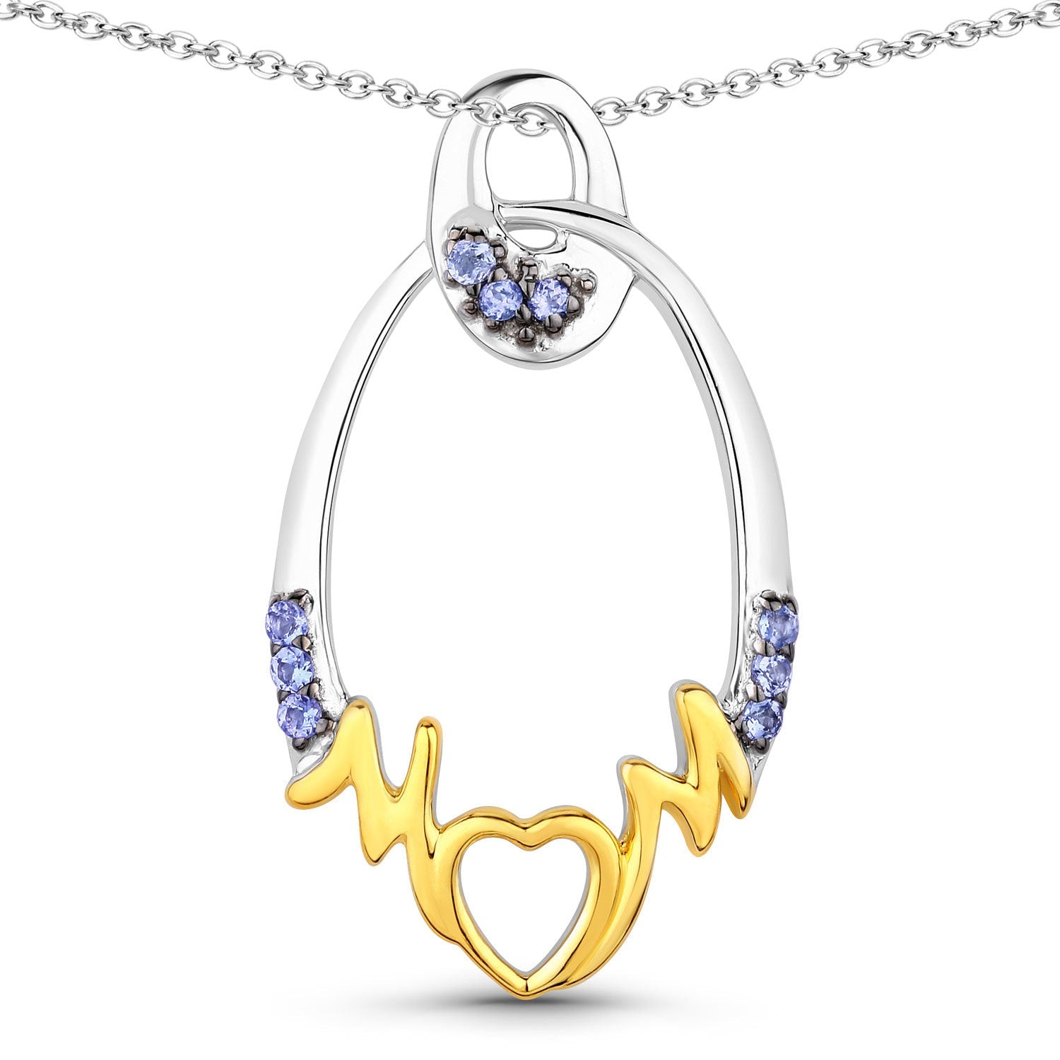 0.18 Carat Genuine Tanzanite .925 Sterling Silver Pendant Bids.com