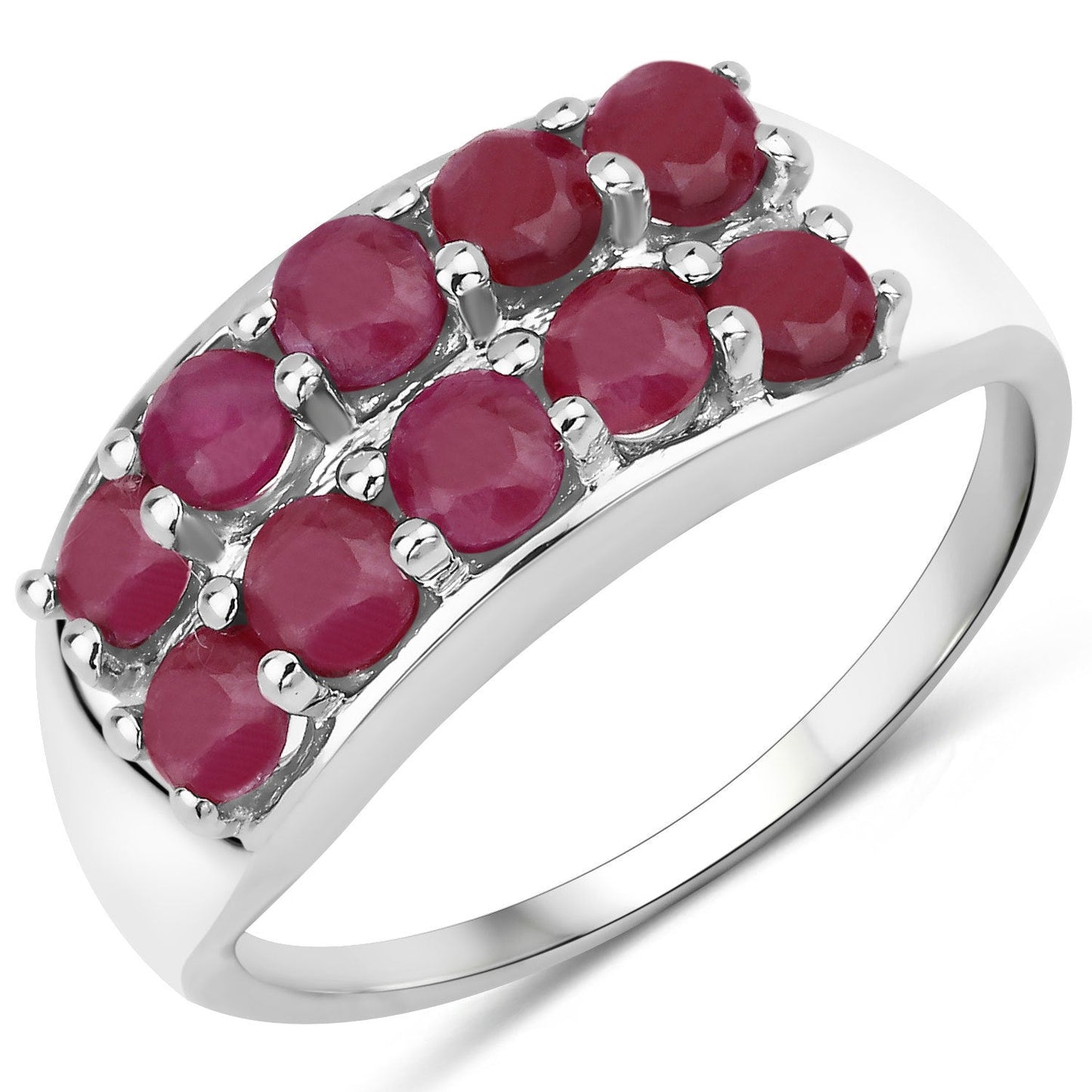 1.30 Carat Genuine Ruby .925 Sterling Silver Ring Bids.com