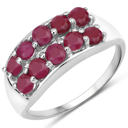 1.30 Carat Genuine Ruby .925 Sterling Silver Ring Bids.com
