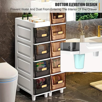 Slimline Multi-Drawer Storage Cabinet – 3, 4, or 6 Layer DailySale
