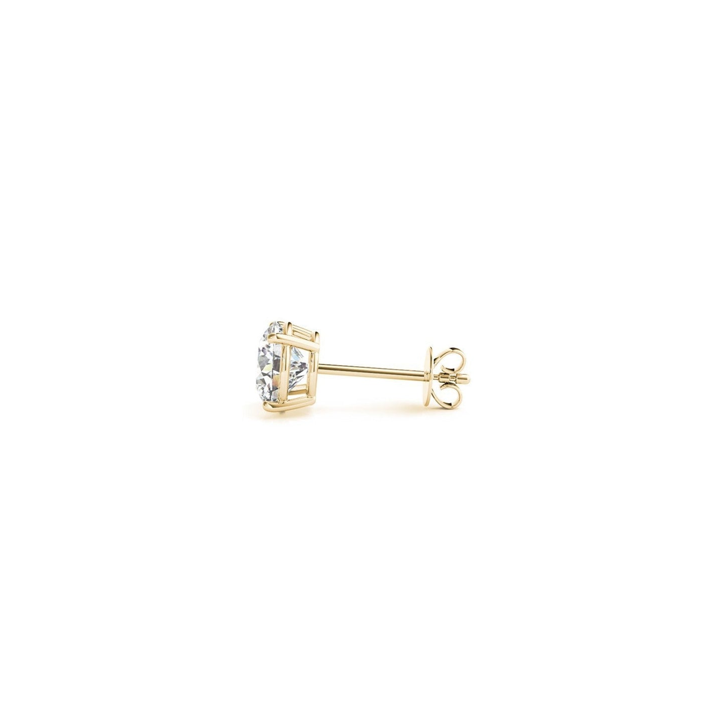 1 cttw Certified IGI Lab Grown Round Diamond Stud Earrings 14k Yellow Gold (G/VS2) Bids.com