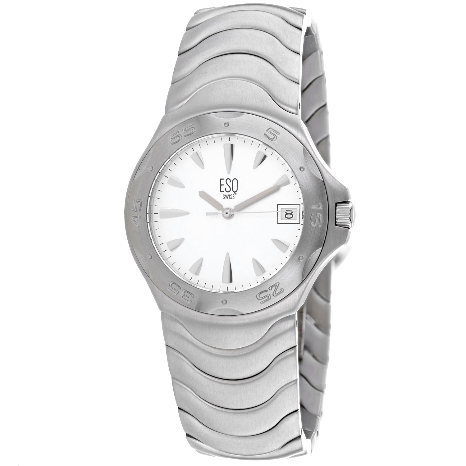 ESQ Women's Silver Stainless Steel White Dial Bids.com