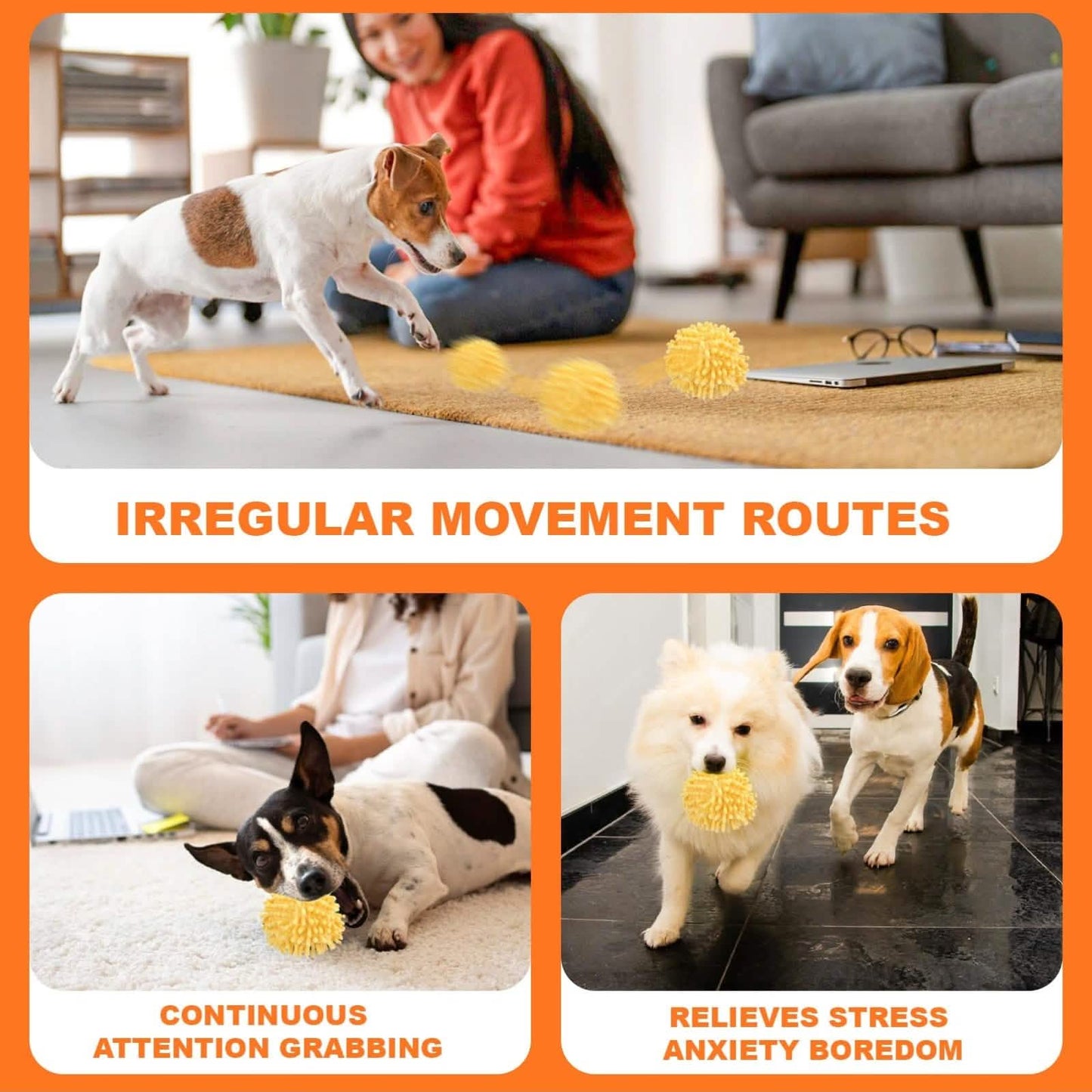 Smart Rolling & Bouncing Pet Ball – Motion-Activated DailySale