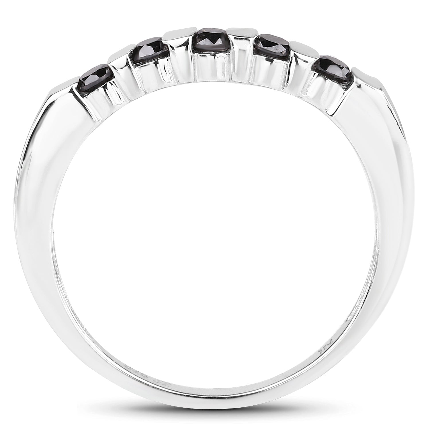 0.50 Carat Genuine Black Diamond .925 Sterling Silver Ring Bids.com