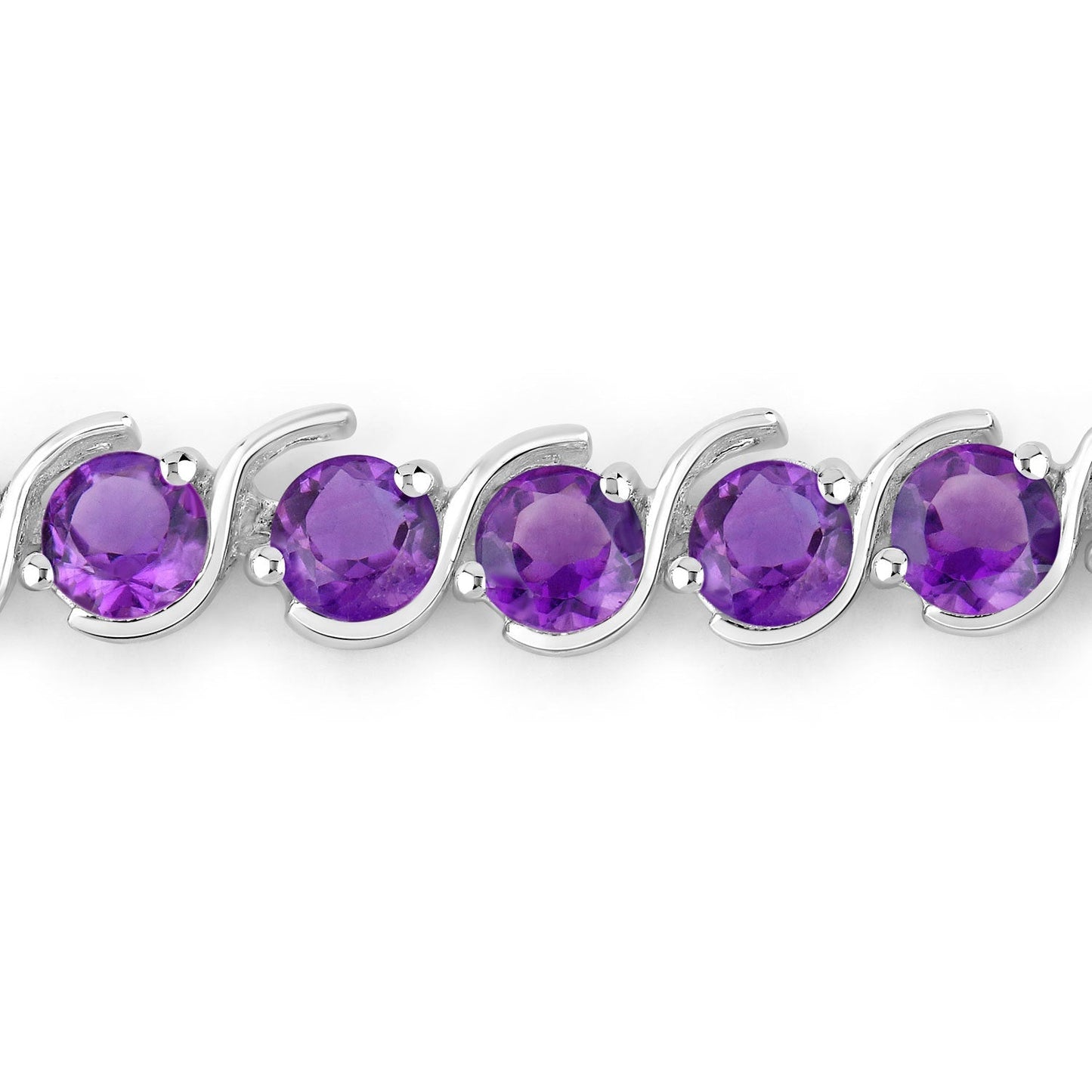 2.64 Carat Genuine Amethyst .925 Sterling Silver Bracelet Bids.com