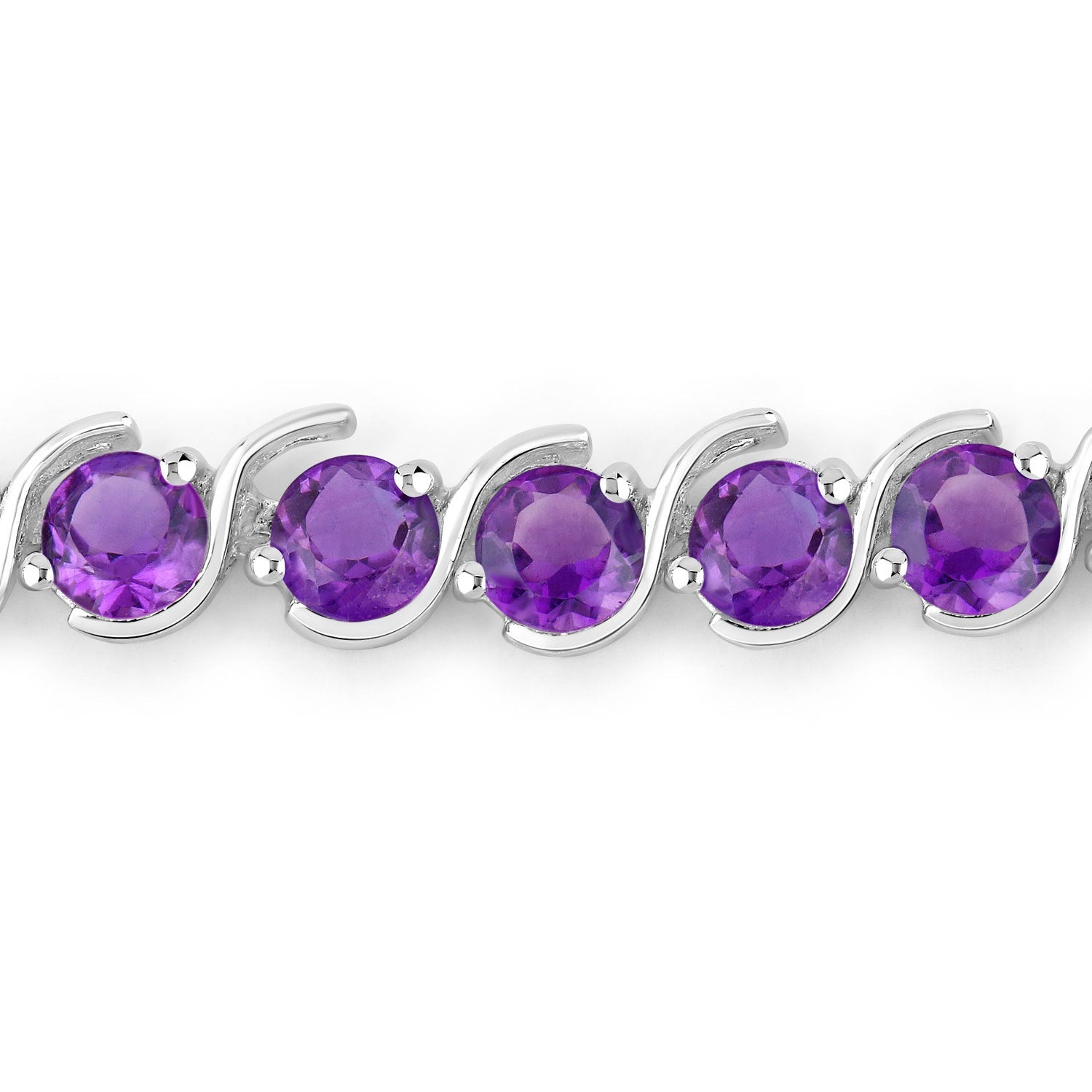 2.64 Carat Genuine Amethyst .925 Sterling Silver Bracelet Bids.com