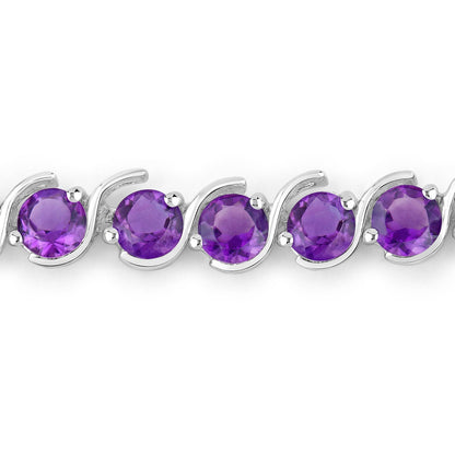 2.64 Carat Genuine Amethyst .925 Sterling Silver Bracelet Bids.com