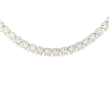 45.00ct Moissanite Tennis Necklace Sterling Silver Bids.com