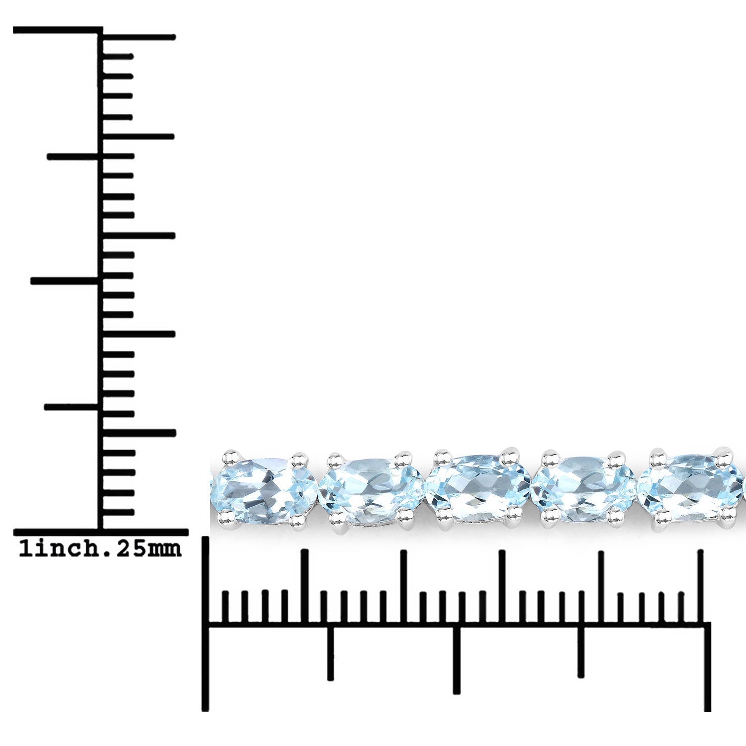 2.20 Carat Genuine Aquamarine .925 Sterling Silver Bracelet Bids.com