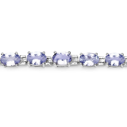 9.68 Carat Genuine Tanzanite .925 Sterling Silver Bracelet Bids.com