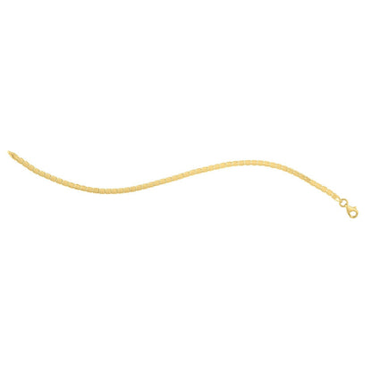 14k Yellow Gold 7 inch Mini Cube Bracelet (2.60 mm) Bids.com