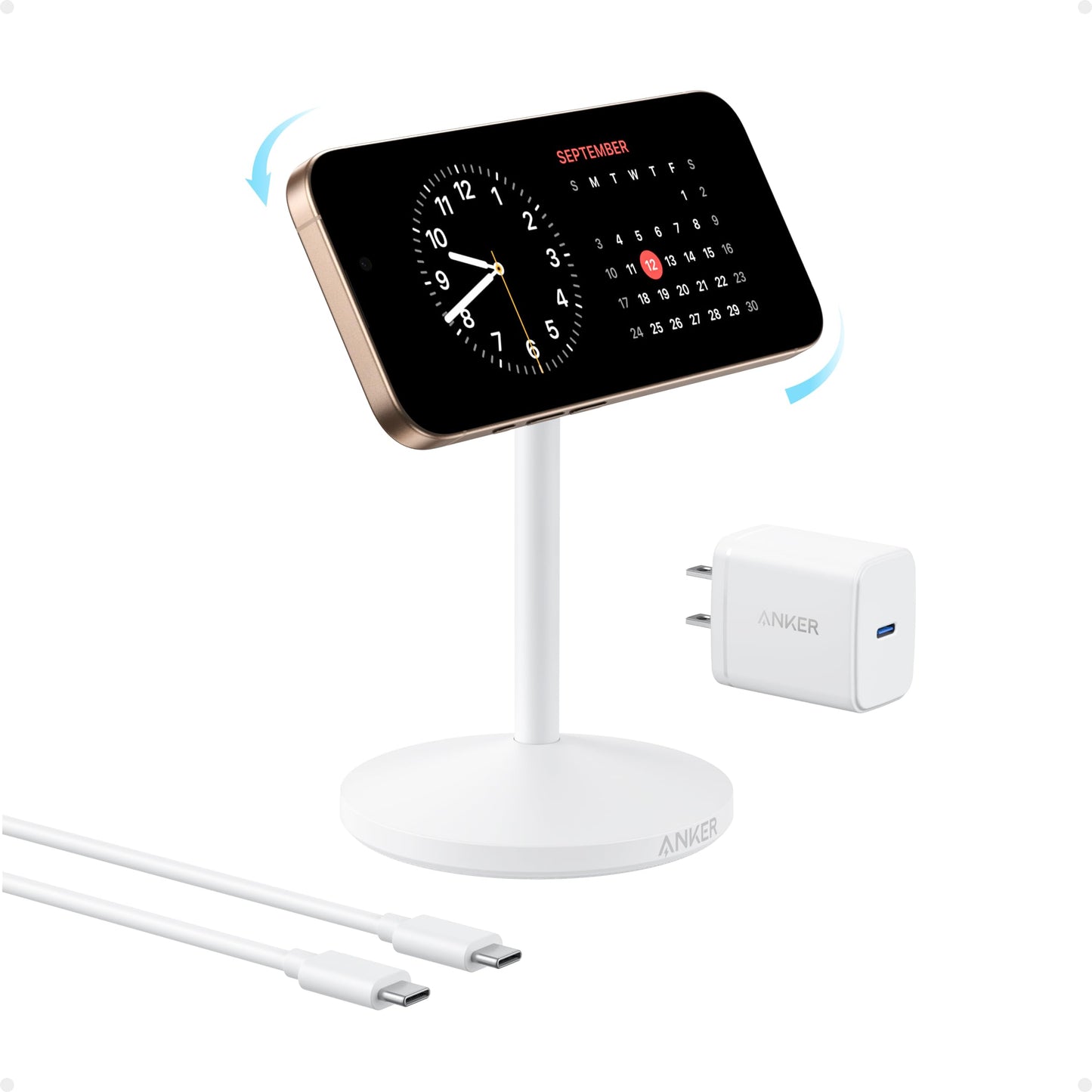 Anker MagGo Wireless Charger (Stand) with Adapter and Cable BOA Anker