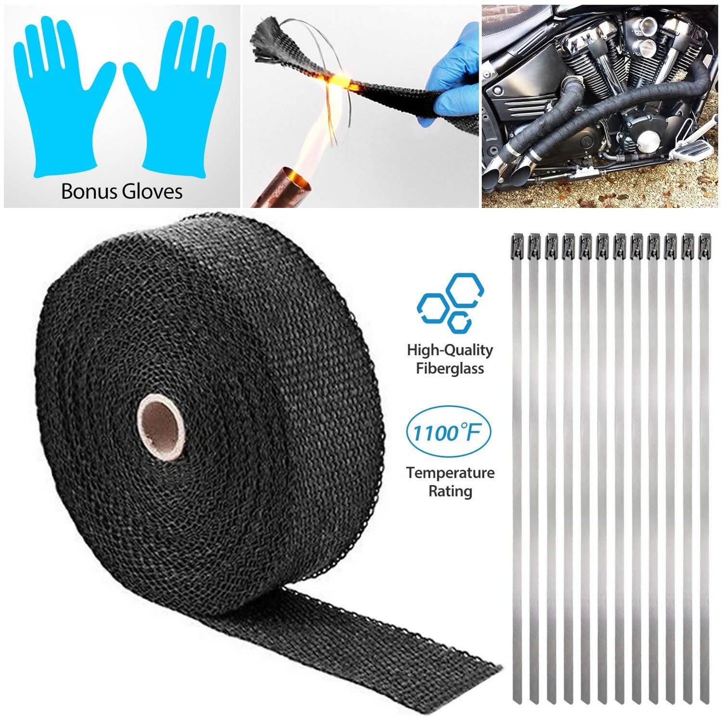 2" 50FT Fiberglass Manifold Header Pipe Heat Wrap DailySale