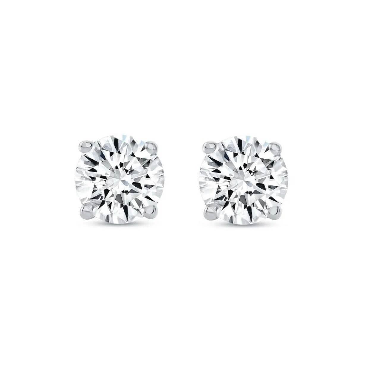 2 Ct Round Lab Created Grown Diamond Earrings 950 Platinum E/VVS Basket Screw DailySale