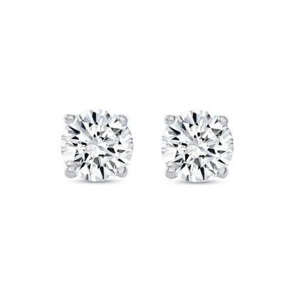 2 Ct Round Lab Created Grown Diamond Earrings 950 Platinum E/VVS Basket Screw DailySale
