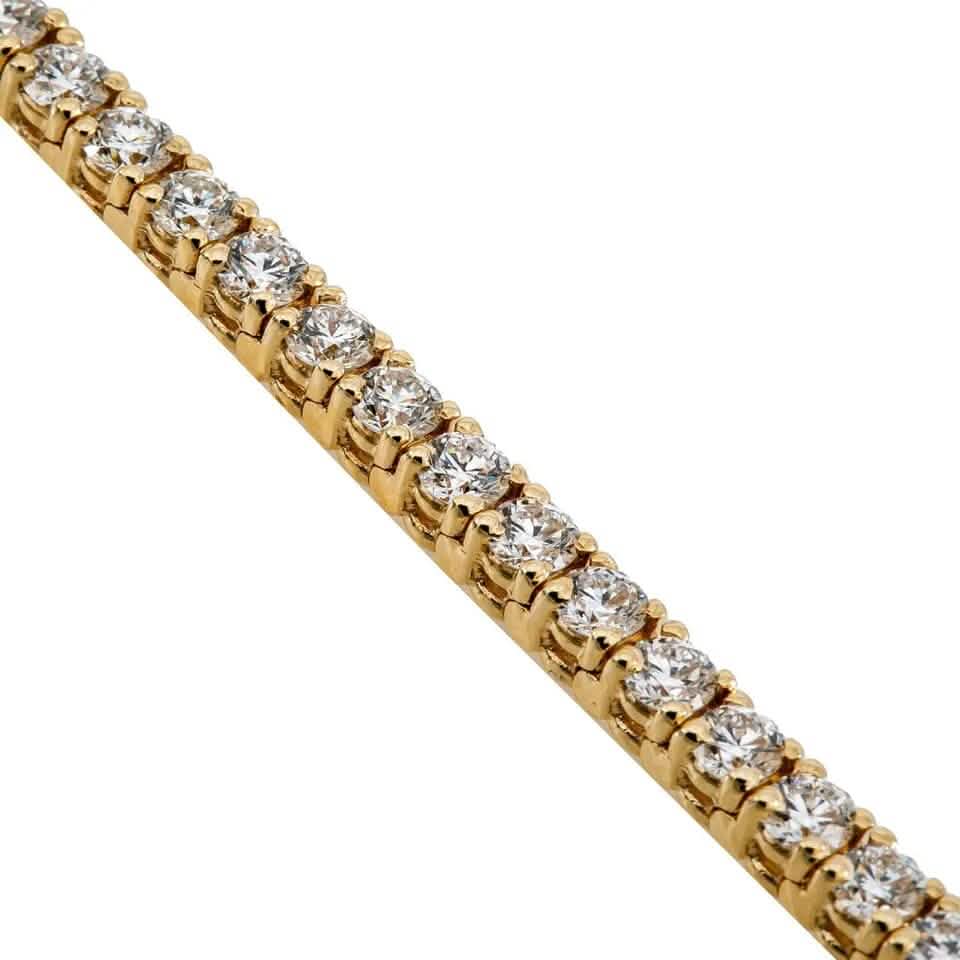 2 Ct TW Round-Cut Natural Diamond Tennis Bracelet 14K Gold 7" Women's DailySale