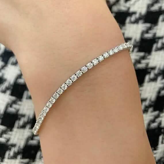 2 Ct TW Round-Cut Natural Diamond Tennis Bracelet 14K Gold 7" Women's DailySale
