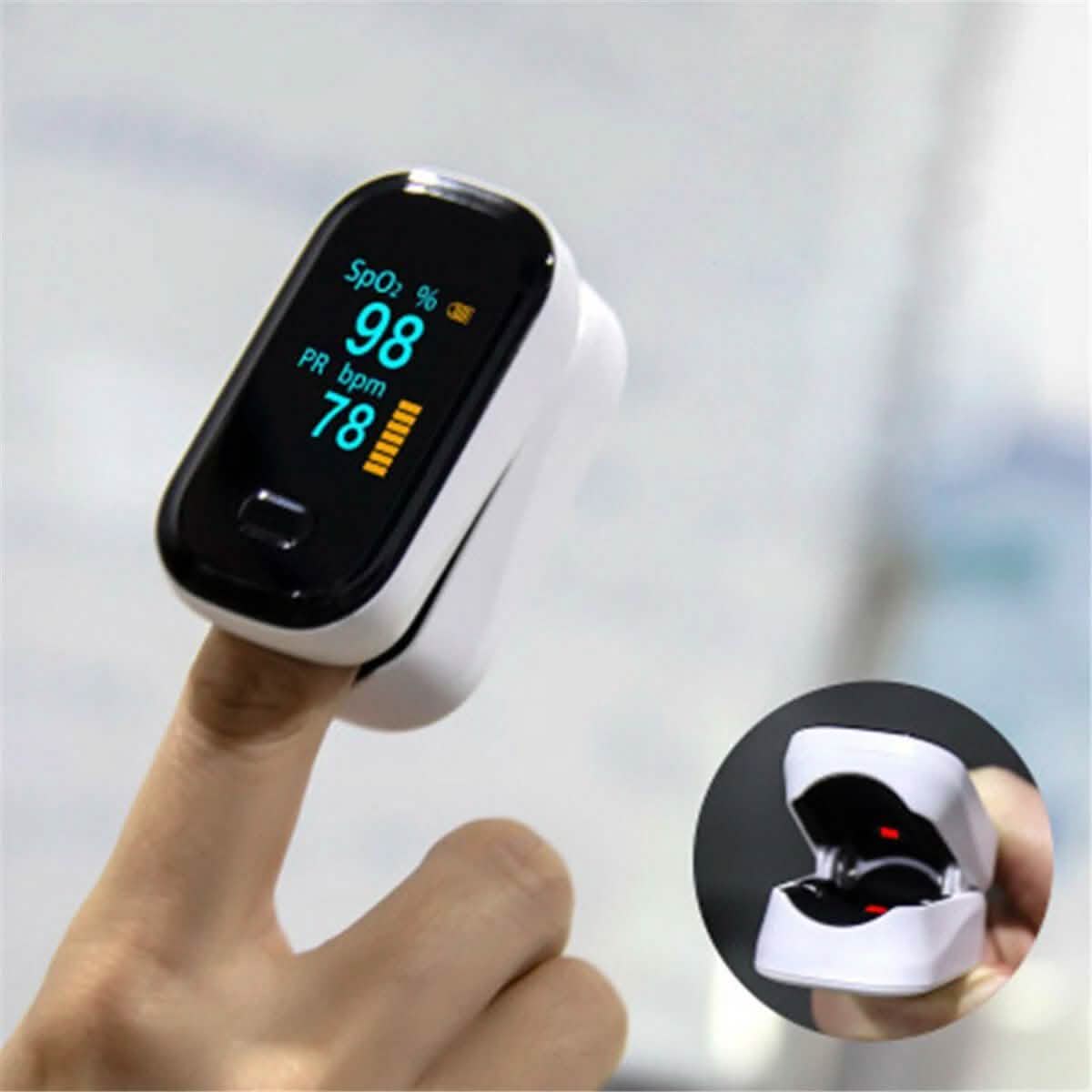 2 Finger-Clamp Pulse Oximeter DailySale