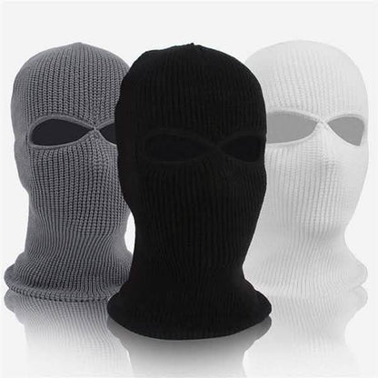 2 Holes Full Face Cover Hood Knitted Balaclava Face Mask DailySale