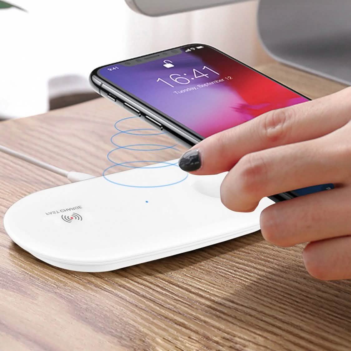 2-in-1 10W Qi Wireless Charging Pad DailySale