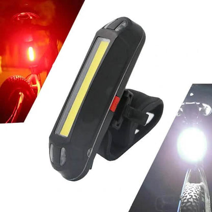 2-in-1 500LM Bicycle USB Rechargeable LED Bike Light Taillight Ultralight Warning Night DailySale