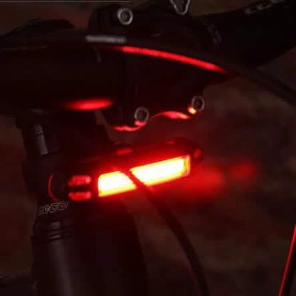 2-in-1 500LM Bicycle USB Rechargeable LED Bike Light Taillight Ultralight Warning Night DailySale