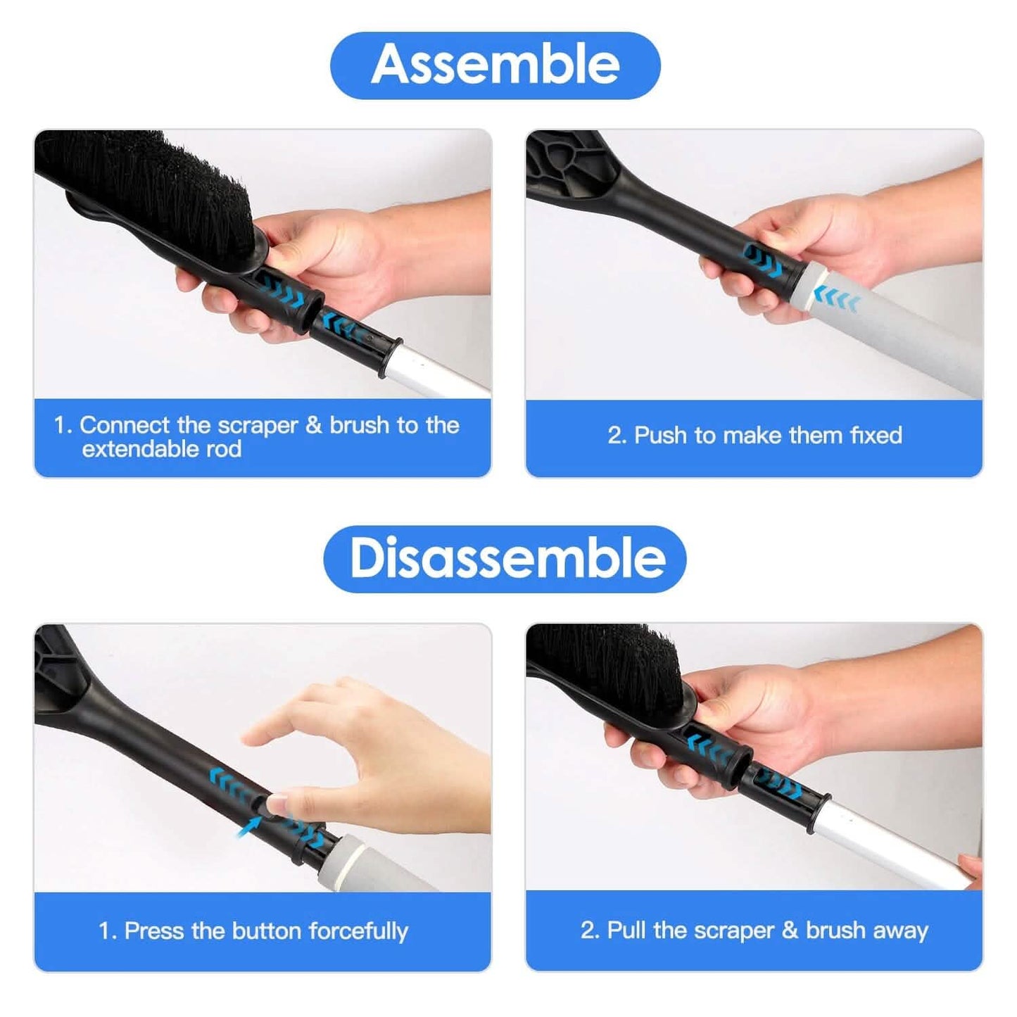 2-in-1 Automobile Snow Shovel Frost Removal with 360¬∞ Pivoting Brush Head DailySale