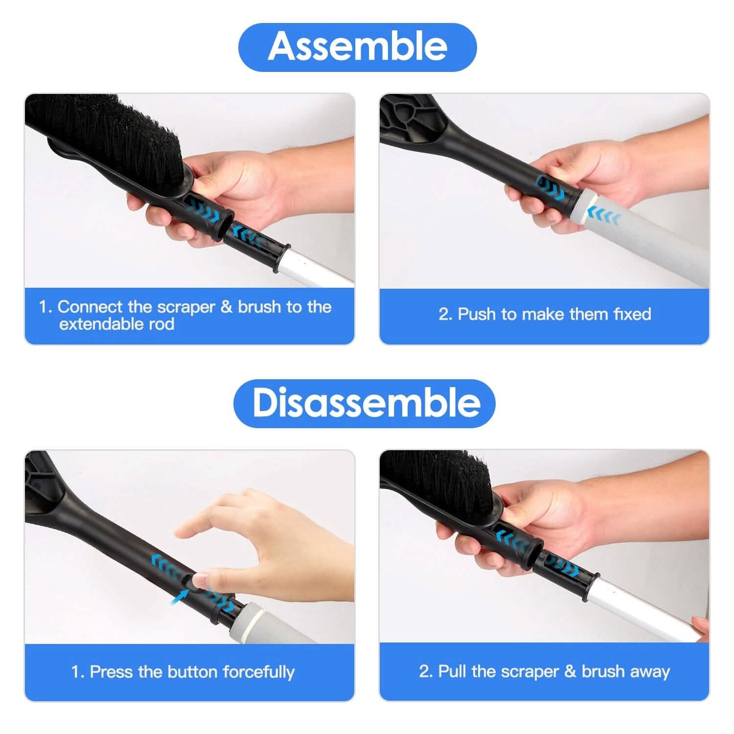 2-in-1 Automobile Snow Shovel Frost Removal with 360¬∞ Pivoting Brush Head DailySale