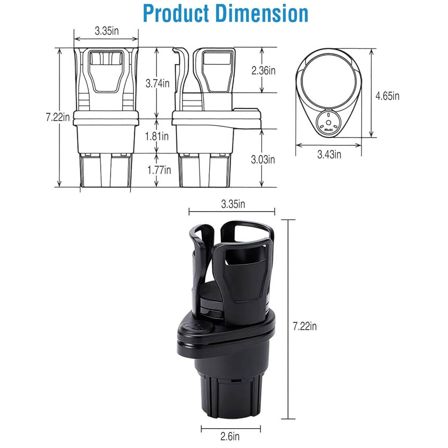 2-in-1 Car Cup Holder Extender DailySale