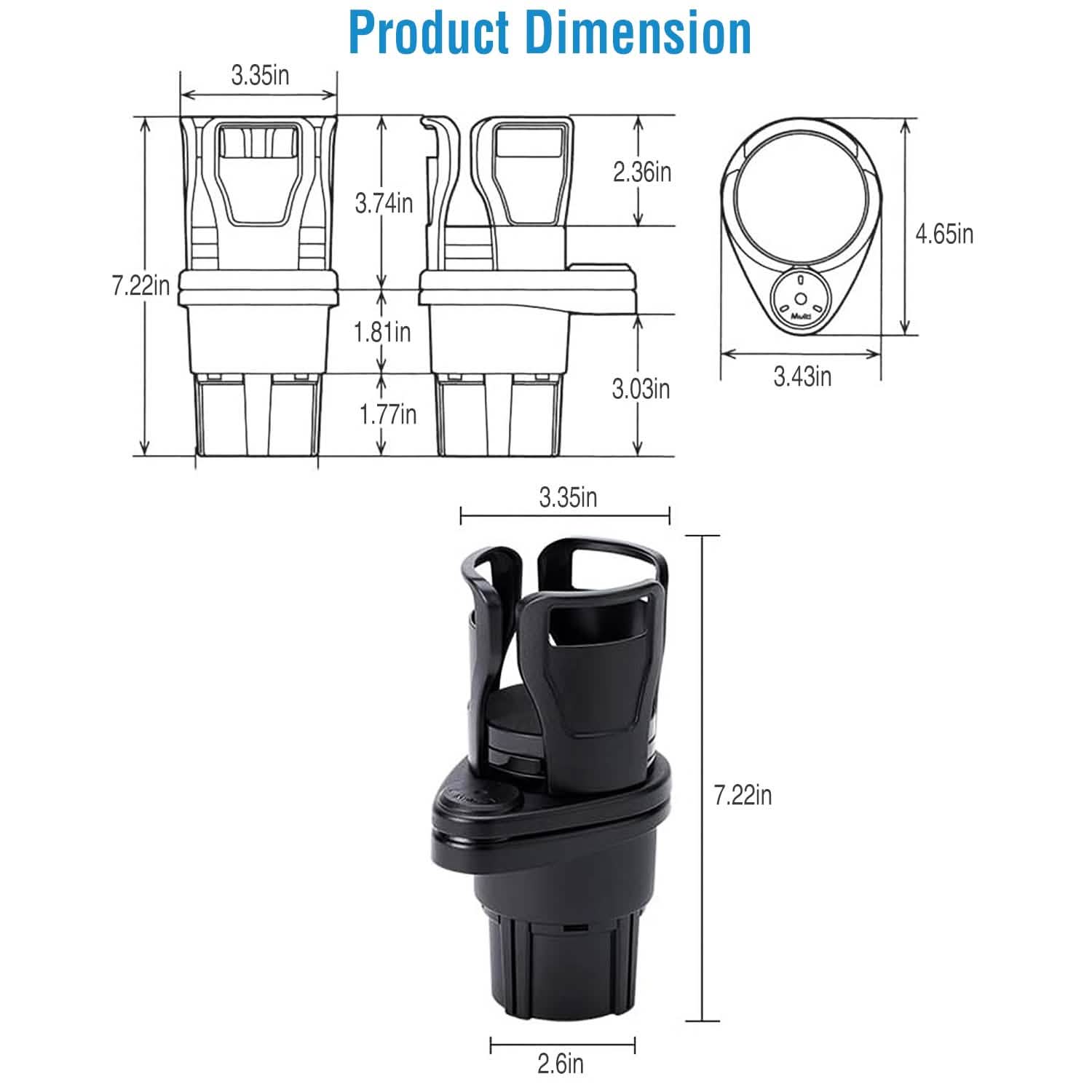 2-in-1 Car Cup Holder Extender DailySale
