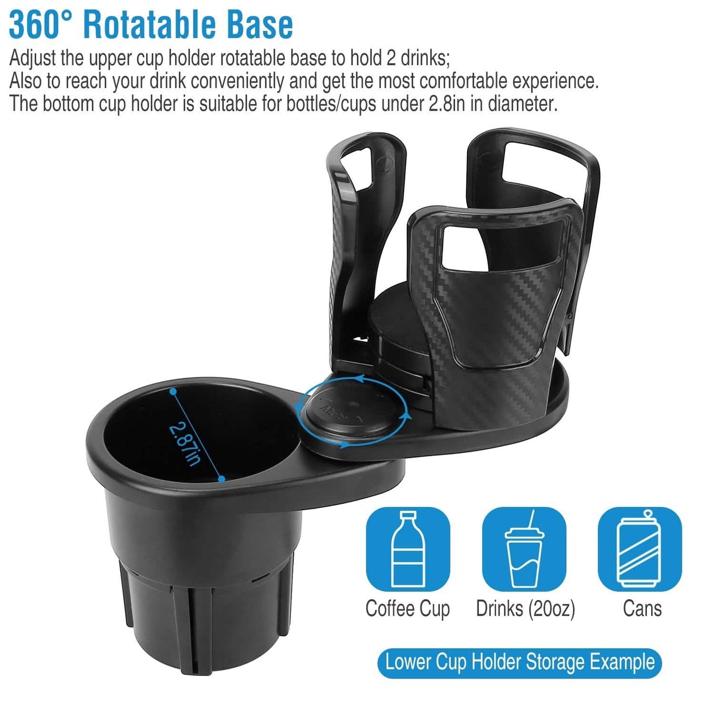 2-in-1 Car Cup Holder Extender DailySale
