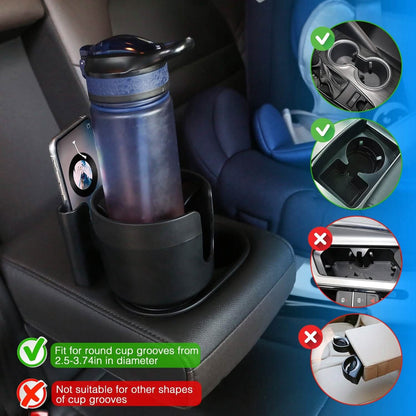 2-in-1 Car Cup Holder with Phone Holder Adjustable Base DailySale