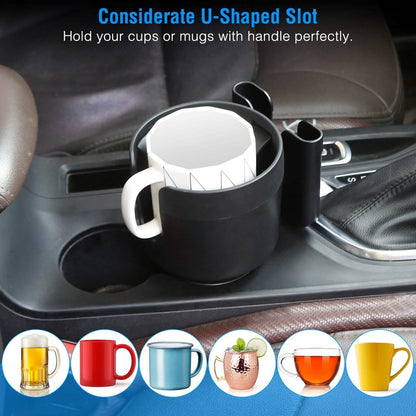 2-in-1 Car Cup Holder with Phone Holder Adjustable Base DailySale