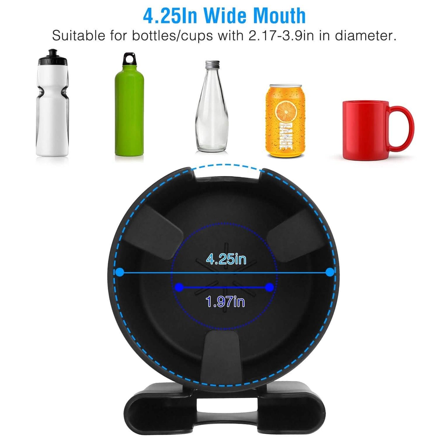 2-in-1 Car Cup Holder with Phone Holder Adjustable Base DailySale