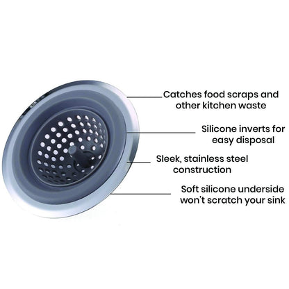 2-in-1 Clog-Free Multi-Purpose Silicone Kitchen Sink Strainer And Stopper DailySale