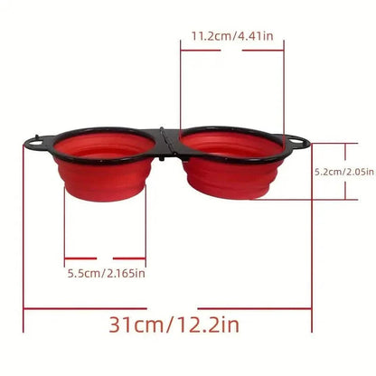 2-in-1 Collapsible Double Dog Bowl DailySale