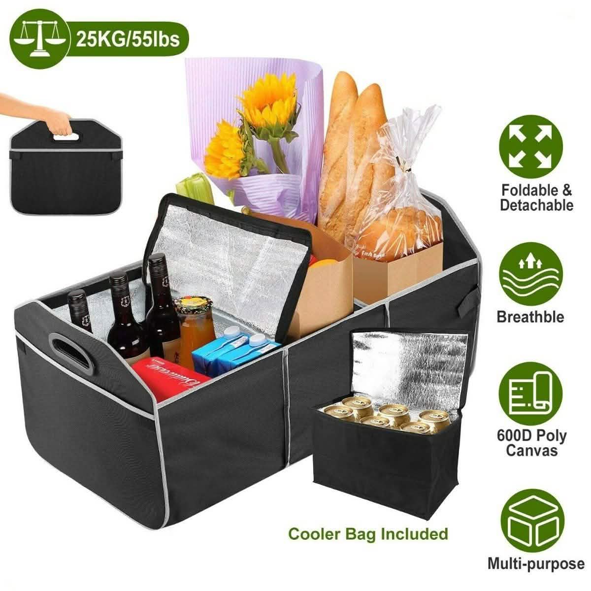 2-in-1 Collapsible Trunk Organizer with Removable Cooler DailySale