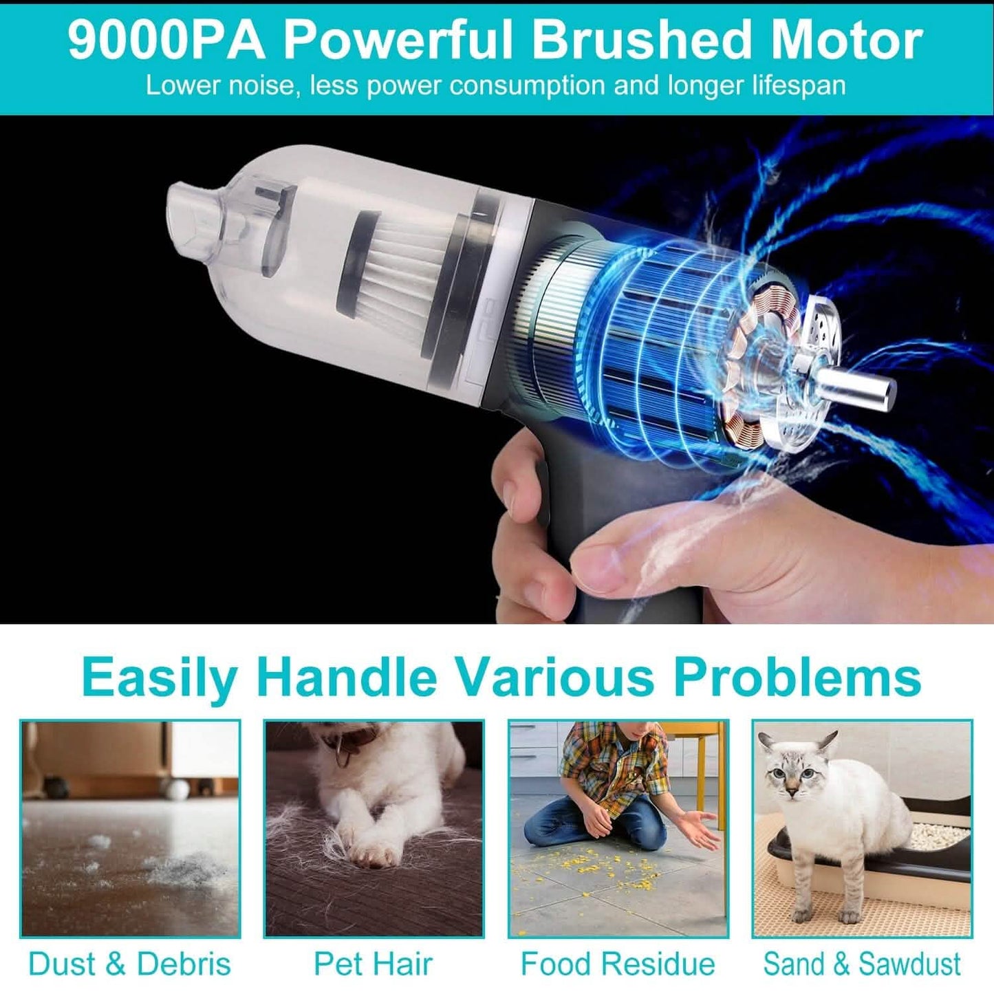 2-in-1 Cordless Vacuum Cleaner Compressed Air Duster DailySale