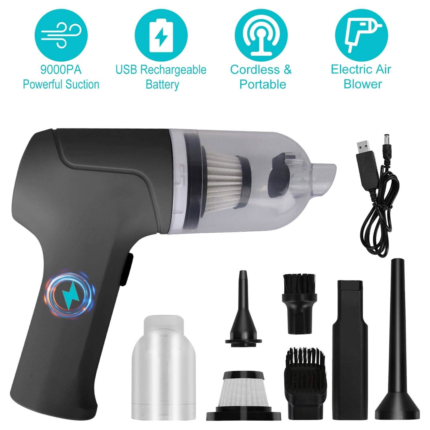 2-in-1 Cordless Vacuum Cleaner Compressed Air Duster DailySale