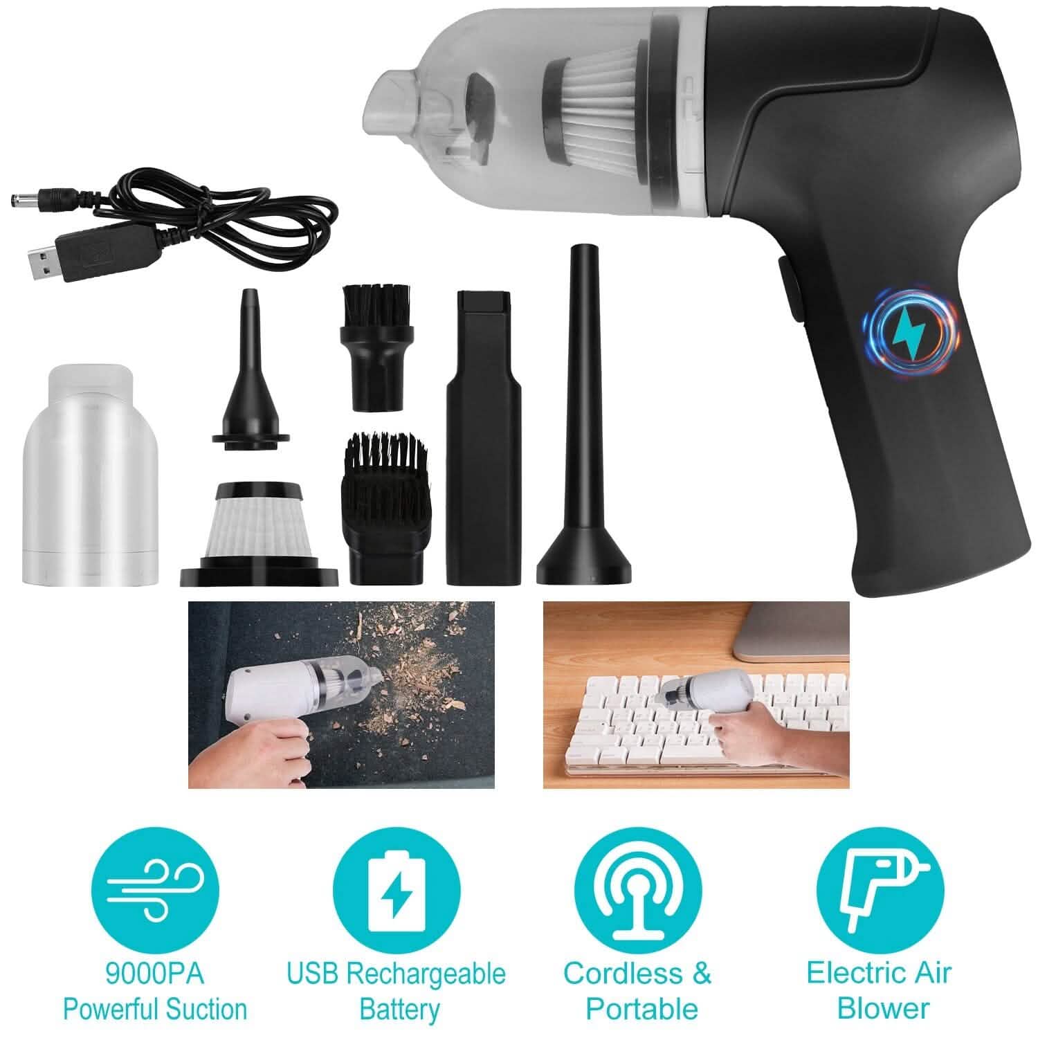 2-in-1 Cordless Vacuum Cleaner Compressed Air Duster DailySale