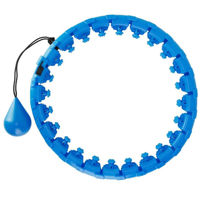 2-in-1 Fitness Hoop 24 Knots Abdomen Fitness Massage Hoops Weighted with 360 Auto Spinning Ball Detachable Knots DailySale