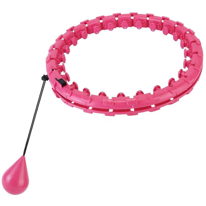 2-in-1 Fitness Hoop 24 Knots Abdomen Fitness Massage Hoops Weighted with 360 Auto Spinning Ball Detachable Knots DailySale