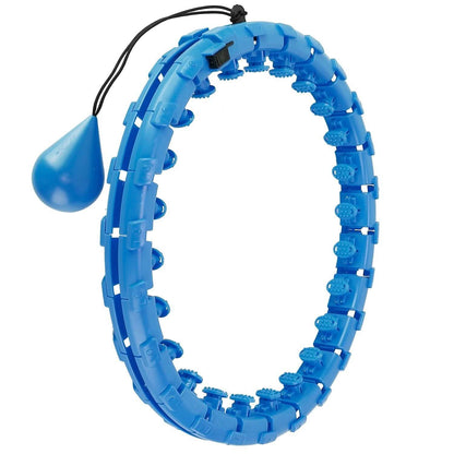 2-in-1 Fitness Hoop 24 Knots Abdomen Fitness Massage Hoops Weighted with 360 Auto Spinning Ball Detachable Knots DailySale