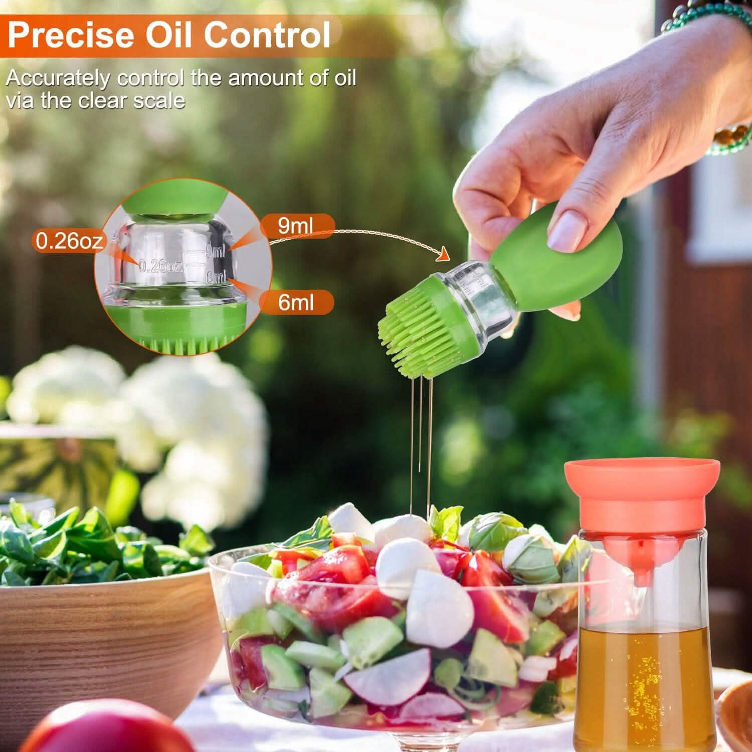 2-in-1 Glass Olive Oil Dispenser with Silicone Dropper DailySale