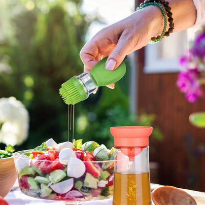 2-in-1 Glass Olive Oil Dispenser with Silicone Dropper DailySale