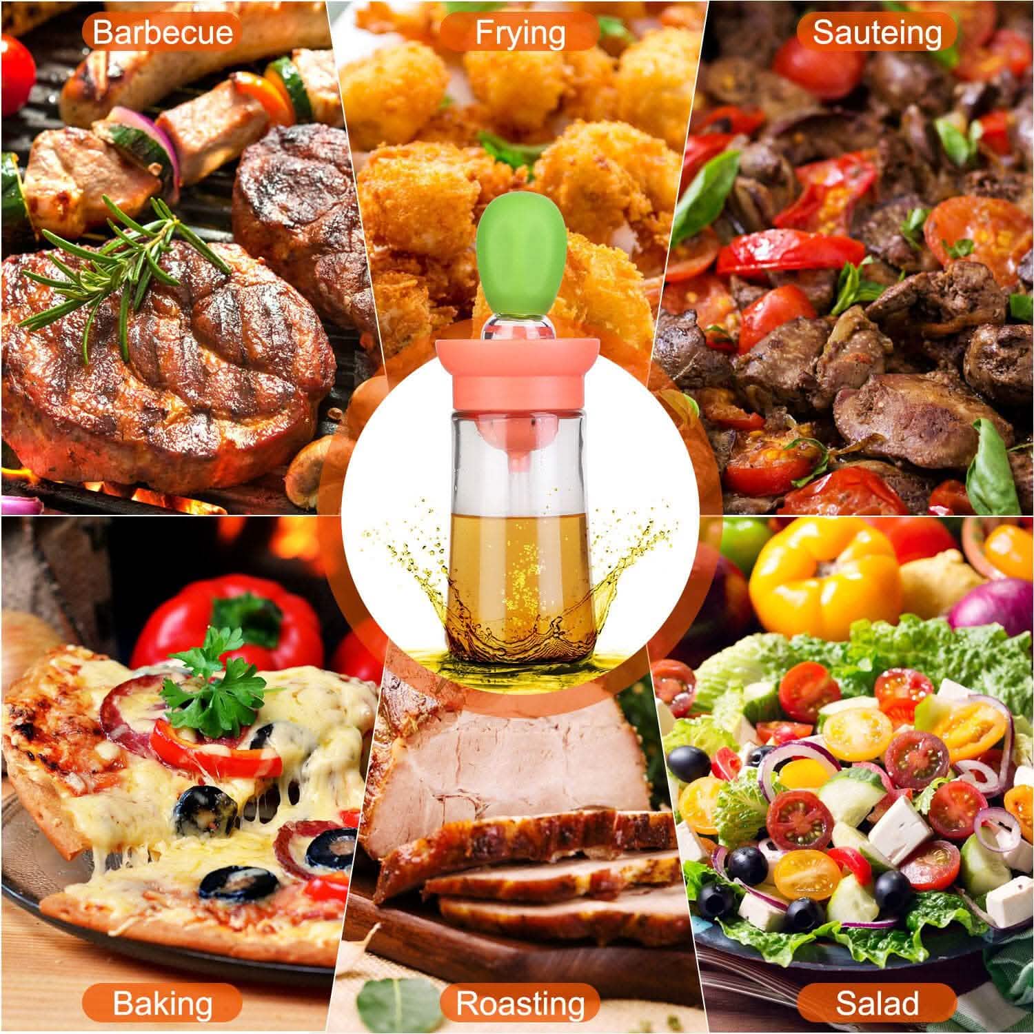 2-in-1 Glass Olive Oil Dispenser with Silicone Dropper DailySale